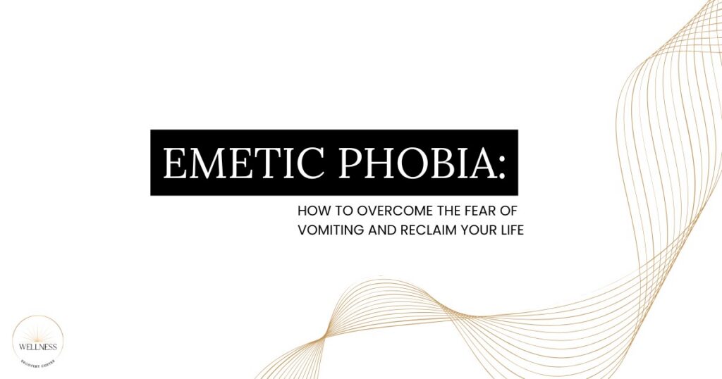 Person experiencing anxiety and nausea symptoms related to fear of vomiting also known as emetic phobia