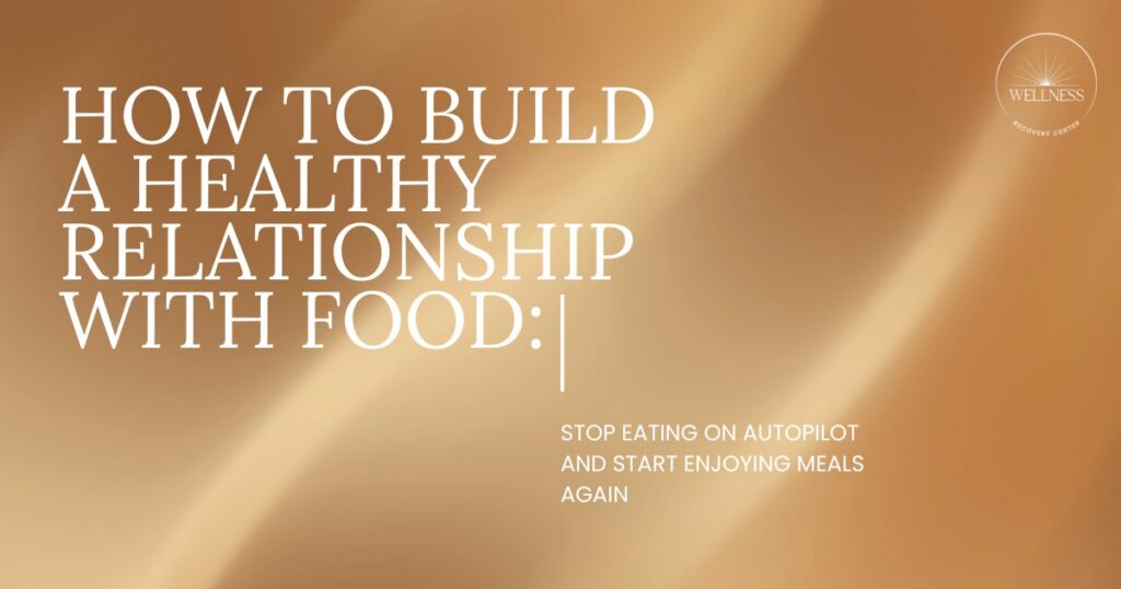 Person mindfully enjoying a balanced meal at the table representing a healthy relationship with food