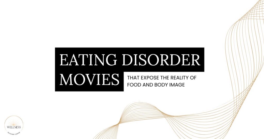 Person watching a movie about eating disorders that highlights struggles with food and body image