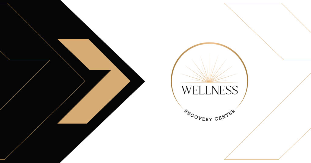 Wellness Recovery Center logo: a gold sunburst inside a circle with the word WELLNESS and curved RECOVERY CENTER text.