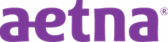 Aetna logo in purple, partially cropped